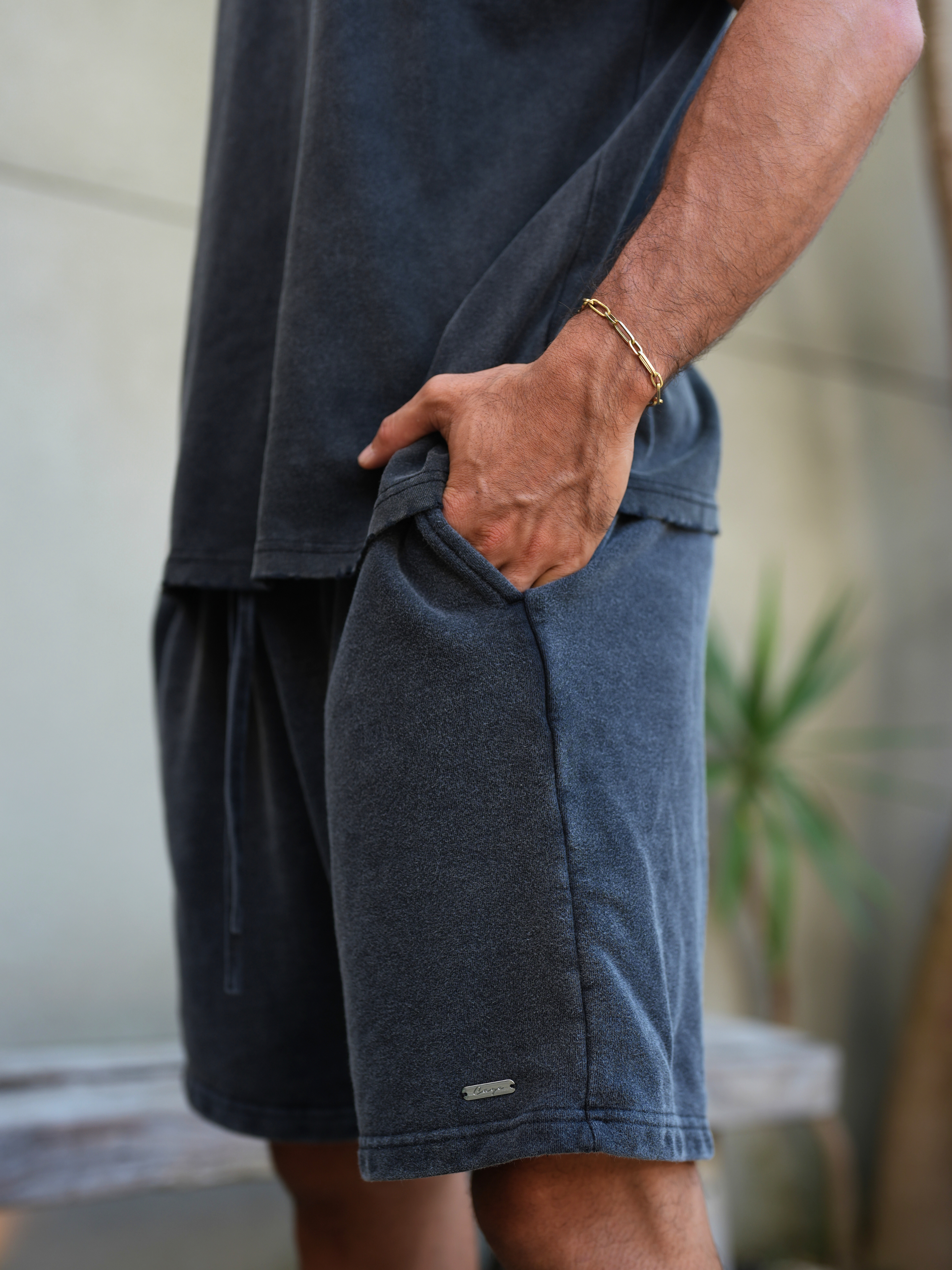 Kaio Shorts - Washed Black