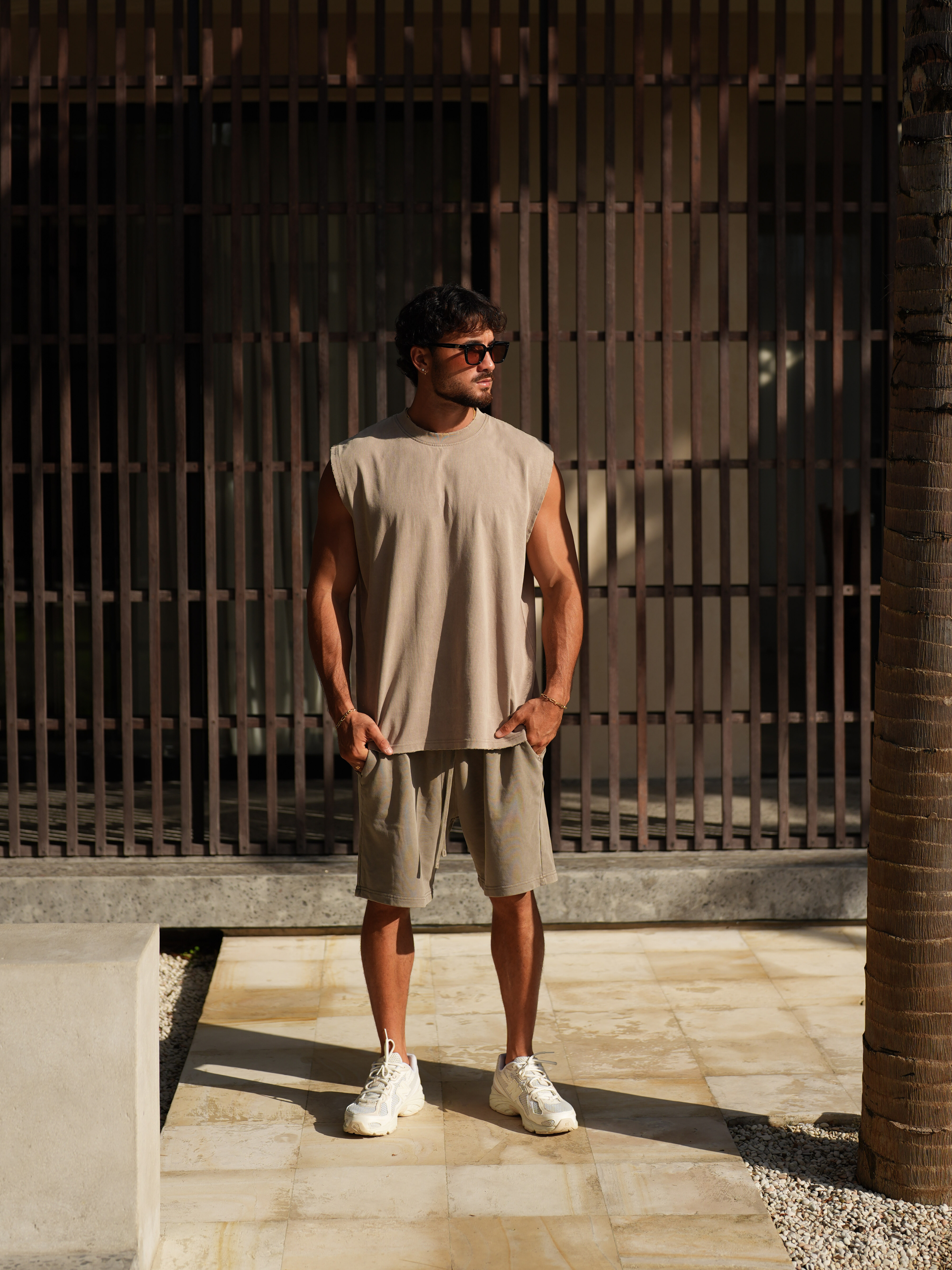 Kaio Shorts - Washed Taupe