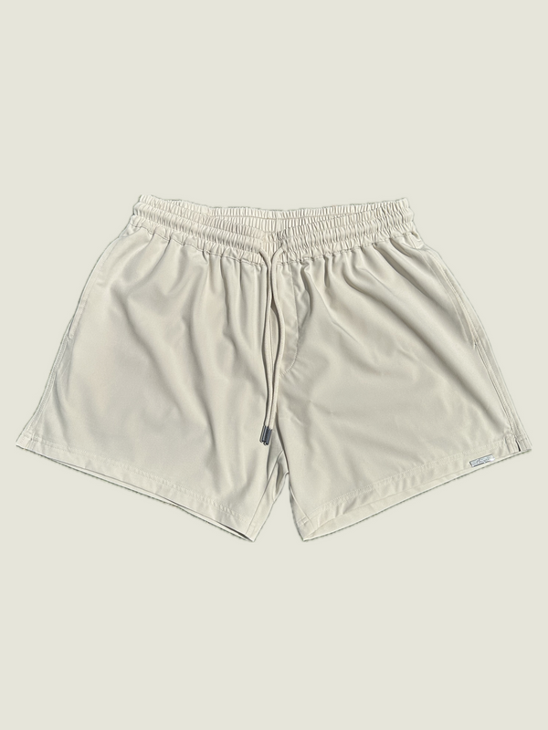 Cream Comfy Vintage Sporty Shorts