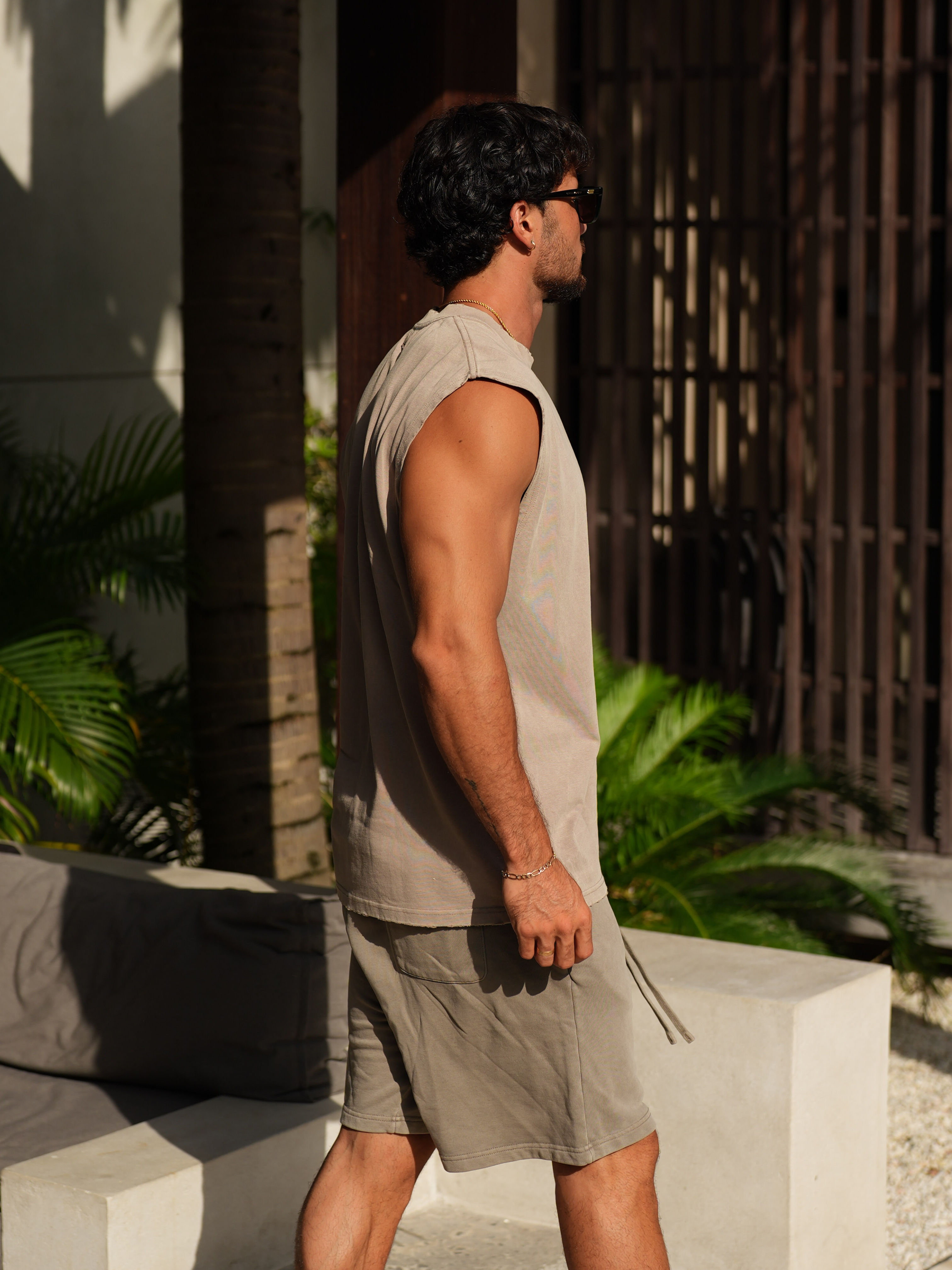 Kaio Shorts - Washed Taupe